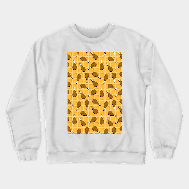 chicken and waffles Crewneck Sweatshirt by B0red